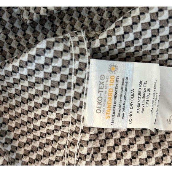 Perry Ellis Men's Multi-Dot Geometric Print Long Sleeve Shirt L - Picture 9 of 10